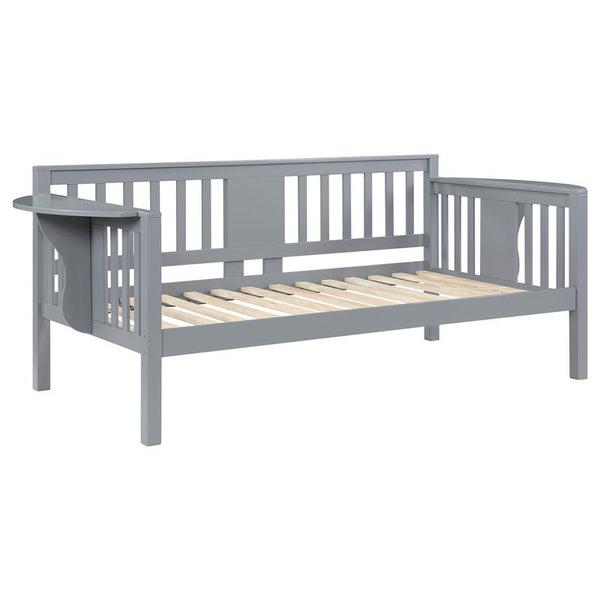 Bethany Wood Twin Daybed with Drop-down Tables Grey - 300838