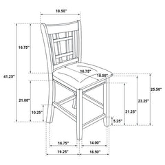 Lavon 5-piece Counter Height Dining Room Set Espresso and Black - 102888-S5
