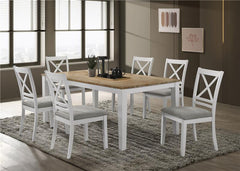 Hollis Cross Back Wood Dining Side Chair White (Set of 2) - 122242