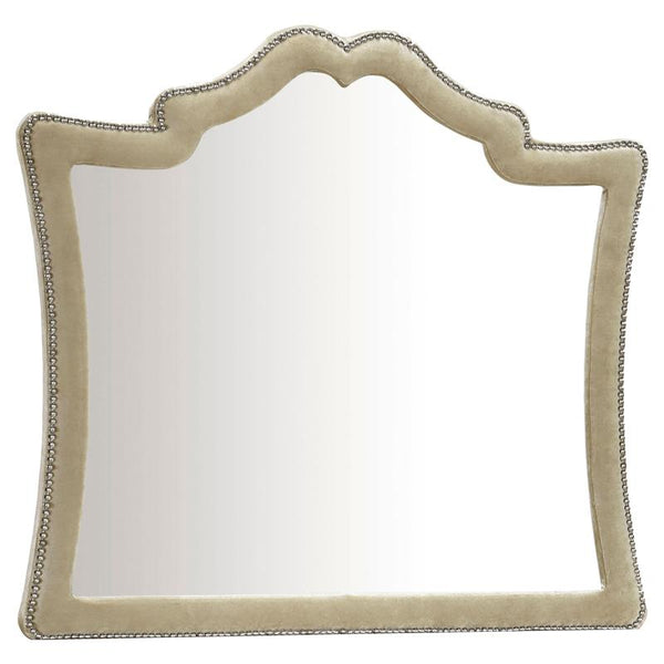 Antonella Upholstered Dresser Mirror Camel - 223524