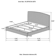Laughton Banana Leaf Queen Panel Bed Amber - 300501Q