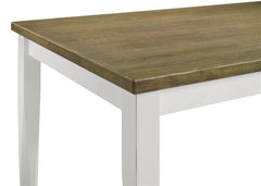 Appleton 5-piece Rectangular Dining Set Brown Brushed and White - 110411-S5