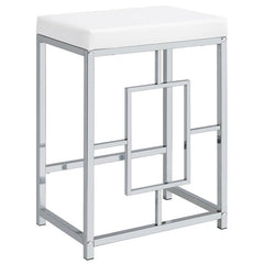 Jackson 4-piece Multipurpose Counter Height Table Set White and Chrome - 182714