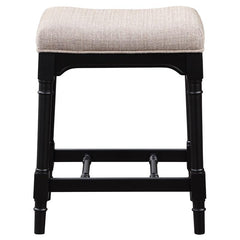 Martina 5-piece Rectangular Spindle Leg Counter Height Dining Set Oatmeal and Black - 120577