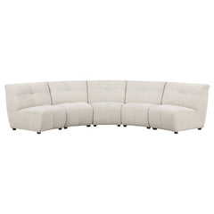 Charlotte 5-piece Upholstered Modular Sectional Sofa Ivory - 551300-S5