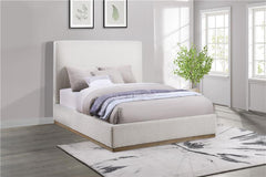 Knox Upholstered EASTERN KING Panel Bed Cream - 302053KE