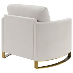 Corliss Upholstered Arched Arm Accent Chair Beige - 508823