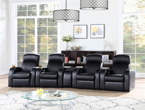 Cyrus 5-piece Upholstered Home Theater Seating - 600001-S4B