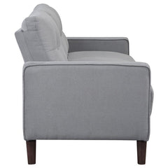 Bowen 2-piece Upholstered Track Arm Tufted Sofa Set Grey - 506781-S2