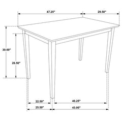 Gomez 5-piece Rectangular Dining Table Set Cappuccino - 150152