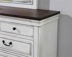 Hillcrest 4-piece Eastern King Bedroom Set Distressed White - 223351KE-S4