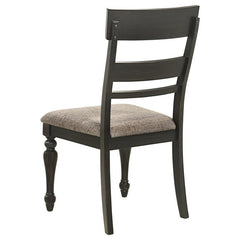 Bridget 7-piece Rectangular Dining Set Brown Brushed and Charcoal Sandthrough - 108221-S7