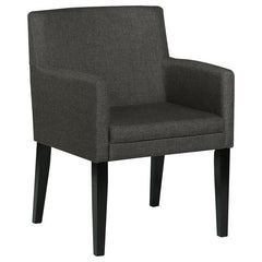 Catherine Upholstered Dining Arm Chair Charcoal Grey and Black (Set of 2) - 106252