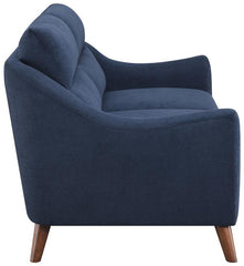 Gano 2-piece Upholstered Sloped Arm Sofa Set Navy Blue - 509514-S2