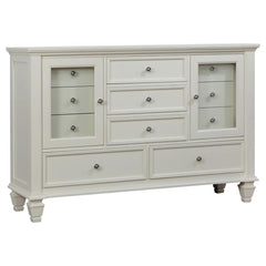 Sandy Beach 4-piece Eastern King Bedroom Set Cream White - 201309KE-S4