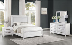 Marielle 4-piece Cal King Bedroom Set Distressed White - 224841KW-S4