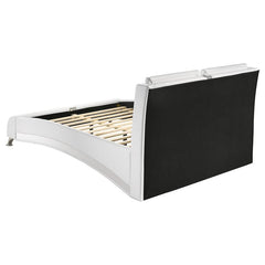 Jeremaine Upholstered Eastern King Sleigh Bed White - 300345KE