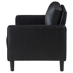 Ruth Upholstered Track Arm Loveseat Black - 508362