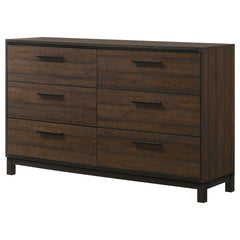 Edmonton 6-drawer Dresser Rustic Tobacco - 204353