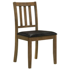 Parkwood 5-piece Dining Set with Square Table and Slat Back Side Chairs Honey Brown and Black - 150400