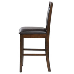 Dewey Upholstered Counter Height Chairs with Footrest (Set of 2) Brown and Walnut - 115209