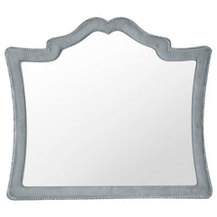 Antonella Upholstered Dresser Mirror Grey - 223584