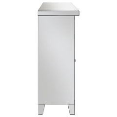 Melinda 2-door Wine Cabinet with Lighting Mirror - 183627