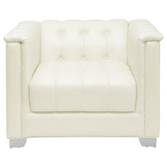 Chaviano 4-piece Upholstered Track Arm Sofa Set Pearl White - 505391-S4