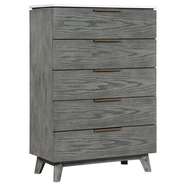 Nathan 5-drawer Bedroom Chest Grey - 224605