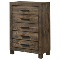 Woodmont 5-drawer Bedroom Chest Rustic Golden Brown - 222635
