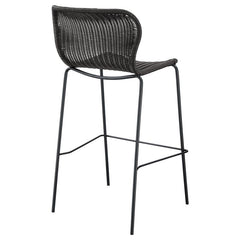 Mckinley Upholstered Bar Stools with Footrest (Set of 2) Brown and Sandy Black - 192040