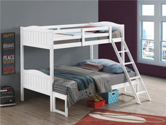 Arlo Wood Twin Over Full Bunk Bed White - 405054WHT