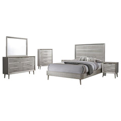 Ramon 5-piece Eastern King Bedroom Set Metallic Sterling - 222701KE-S5