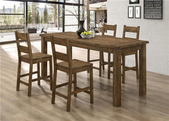 Coleman 5-piece Counter Height Dining Set Rustic Golden Brown - 192028-S5