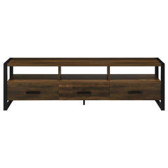 James 3-drawer Engineered Wood 71" TV Stand Dark Pine - 704283