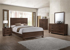 Brandon Wood Queen Panel Bed Warm Brown - 205321Q