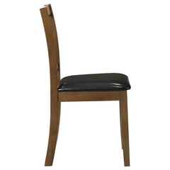 Parkwood 5-piece Dining Set with Square Table and Slat Back Side Chairs Honey Brown and Black - 150400