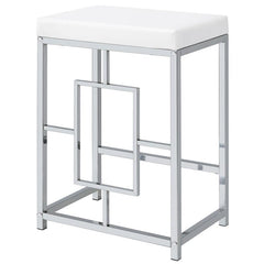 Jackson 5-piece Multipurpose Counter Height Table Set White and Chrome - 182715