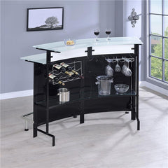 Keystone Glass Top Bar Unit Black - 100139