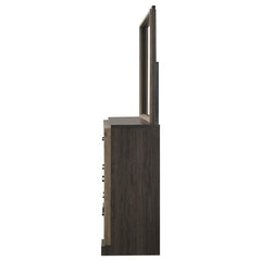 Baker 6-drawer Dresser with Mirror Light Taupe - 224463M