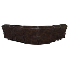 Sycamore Upholstered Power Reclining Sectional Sofa Brown - 610190P
