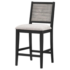 Elodie Upholstered Padded Seat Counter Height Dining Chair Dove Grey and Black (Set of 2) - 121229