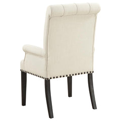 Phelps Rectangular Trestle Dining Set Antique Noir and Beige - 121231-S8
