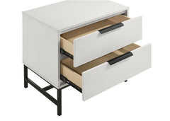 Sonora 2-drawer Nightstand Bedside Table White - 224862