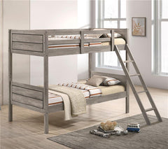 Ryder Wood Twin Over Twin Bunk Bed Weathered Taupe - 400818