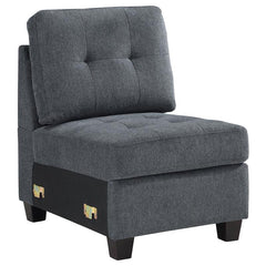 Georgina Upholstered Armless Chair Steel Grey - 551701
