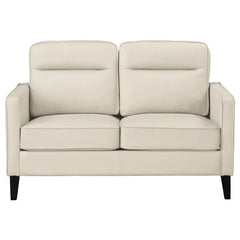 Jonah 2-piece Upholstered Track Arm Sofa Set Ivory - 509651-S2