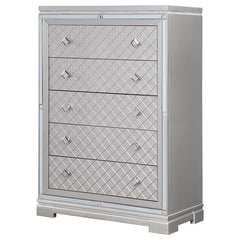 Eleanor 5-drawer Bedroom Chest Metallic Mercury - 223465