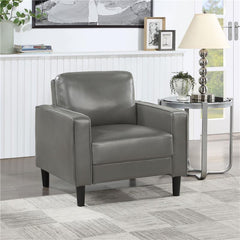 Ruth Upholstered Track Arm Accent Chair Grey - 508367