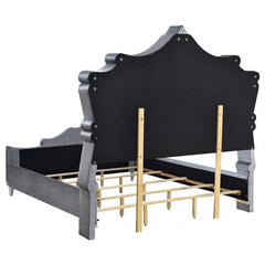 Antonella Upholstered Eastern King Panel Bed Grey - 223581KE